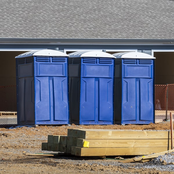 how often are the portable restrooms cleaned and serviced during a rental period in Grundy Center IA